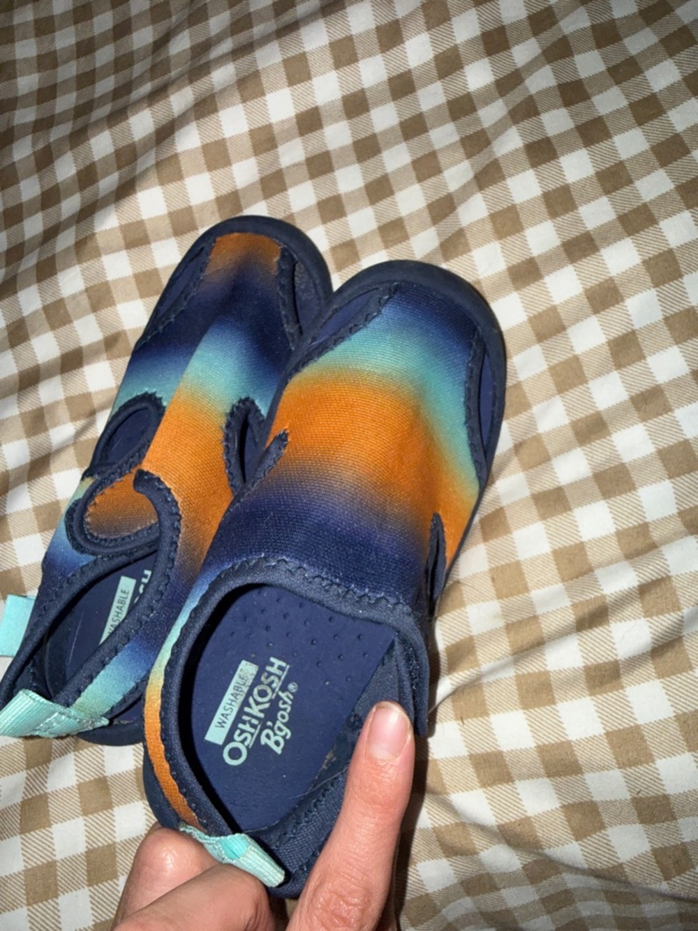 OshKosh B'gosh Navy, Orange & Teal Gradient Slip-On Water Shoes